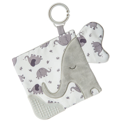 Mary Meyer Afrique Crinkle Teether Toy with Baby Paper and Squeaker, 6 x 6-Inches, Elephant