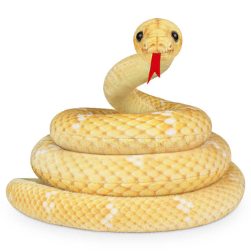Hozzi Giant Boa Constrictor Large Stuffed Animal Snake Plush Realistic Toy 200cm / 80 Inches Lifelike Gifts for Kids Birthday Party Prank Props