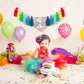 Rainbow 1st High Chair Banner - Colorful Tassel Highchair Banner, 1st Birthday Boy, Cake Smash Backdrop, Birthday Highchair Yarn Tassel Banner