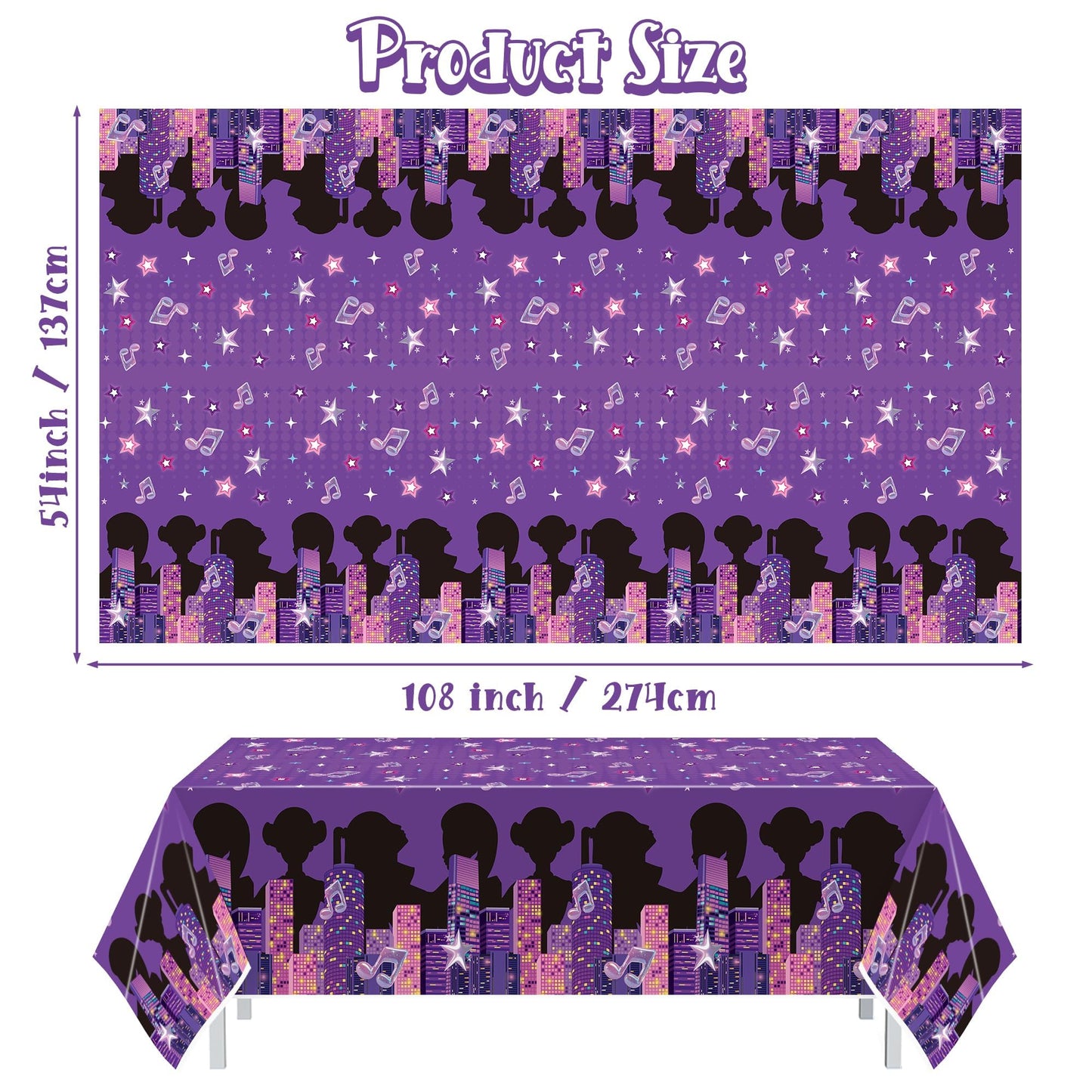 Feuid Gniea Korean Pop Table Cloths - 3Pcs Idol Singer Musical Tablecovers