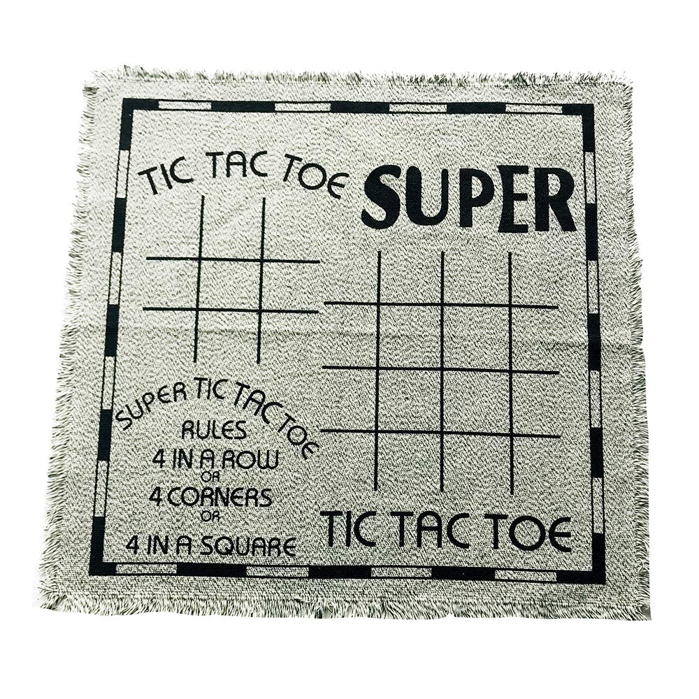 Yuanhe Gaint Checkers Game Set - Large 3 in 1 Checkers Including Tic Tac Toe with Reversible Rug, Calssic Indoor Outdoor Yard Games for Family