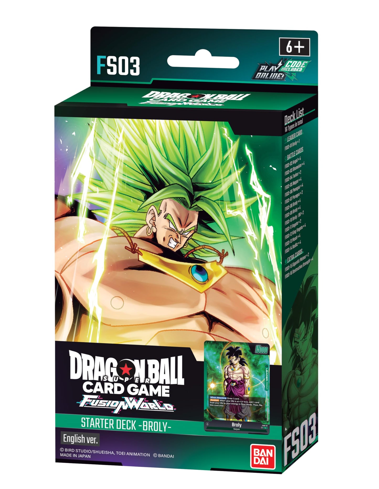 BANDAI NAMCO Entertainment Dragon Ball Super TCG: Fusion World Starter Deck: Broly