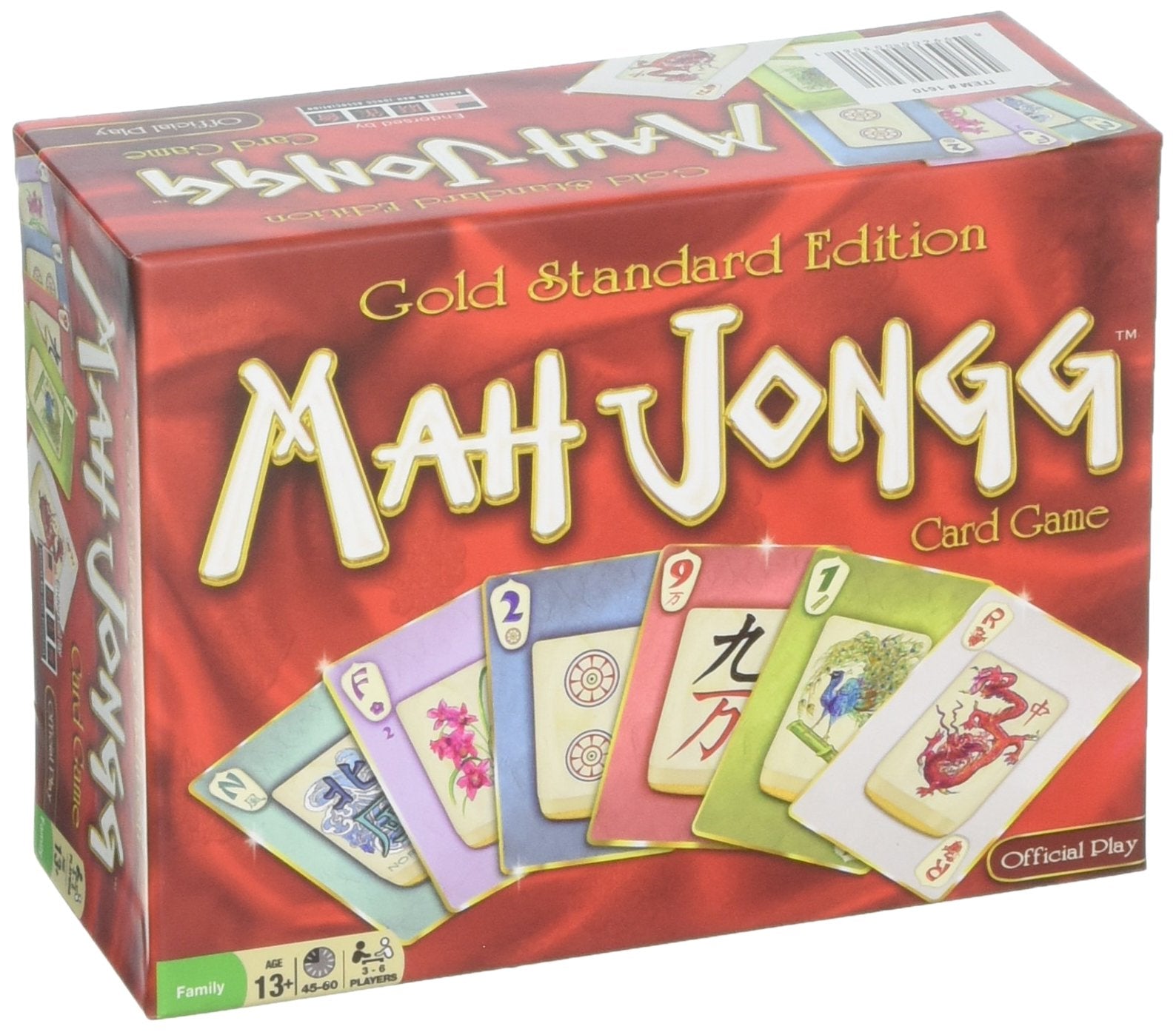 Continuum Games Mahjongg Card Game Gold Standard Edition for Family Fun - American & Chinese Rules Great Gift for Teens & Adults Portable & Easy