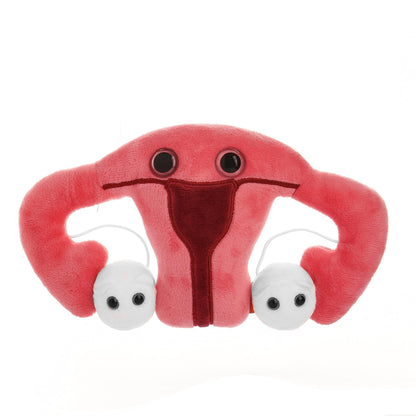 GIANTmicrobes Uterus Plush -Stuffed Uterus with Magnetic Detachable Ovaries