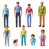 Beverly Hills Doll Collection Sweet Lil Family Friends Figures - New Addition Set of 9 Dollhouse People - Grandma, Grandpa, Mom, Dad, Sister, Brother