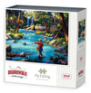 Boardwalk Fly Fishing 500 Piece Jigsaw Puzzle Scenic Outdoor River Puzzles with Premium Box, Gift for Adults and Family 16"x20"