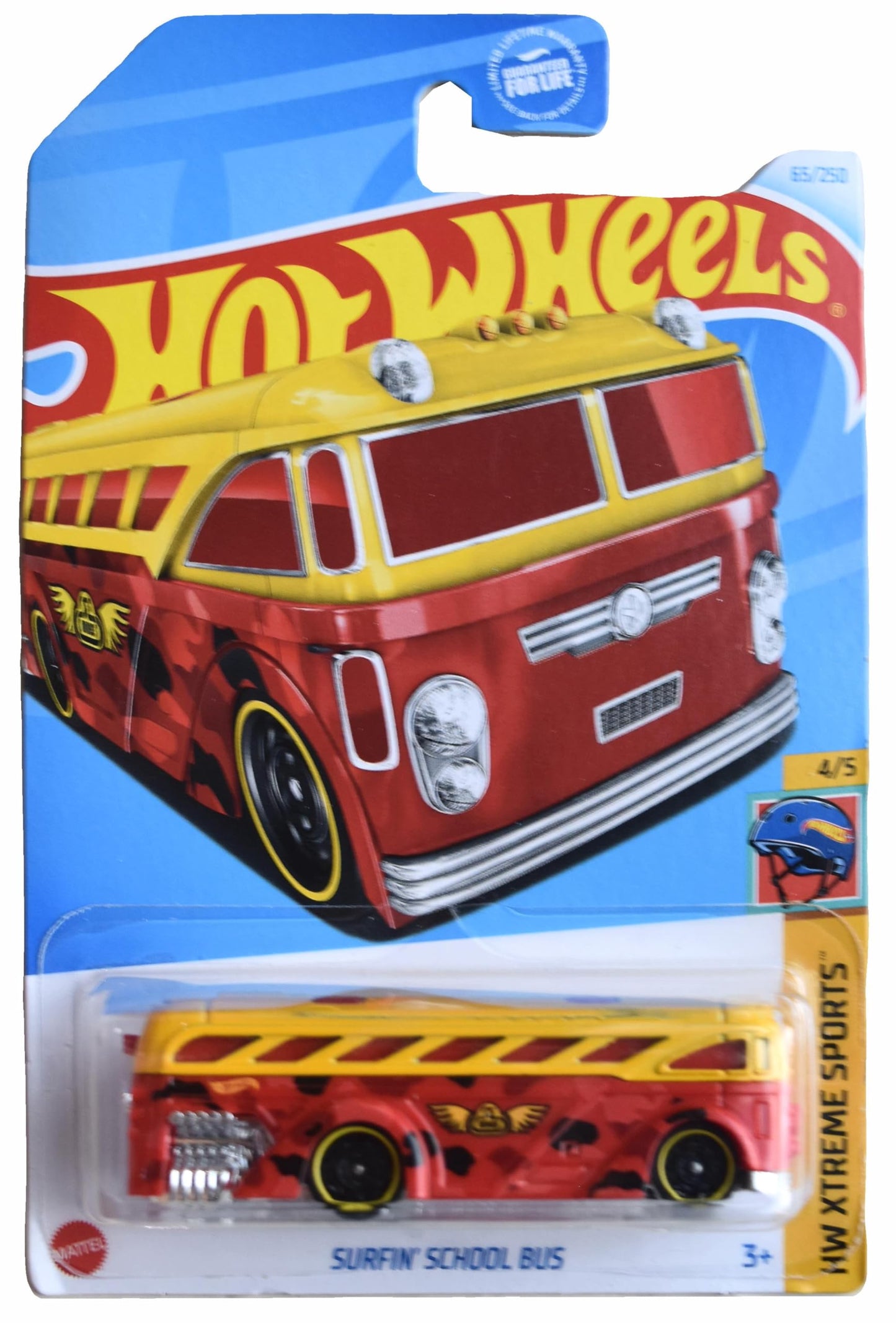 Hot Wheels Surfin' School Bus, HW Xtreme Sports 4/5 [red/Yellow] 65/250