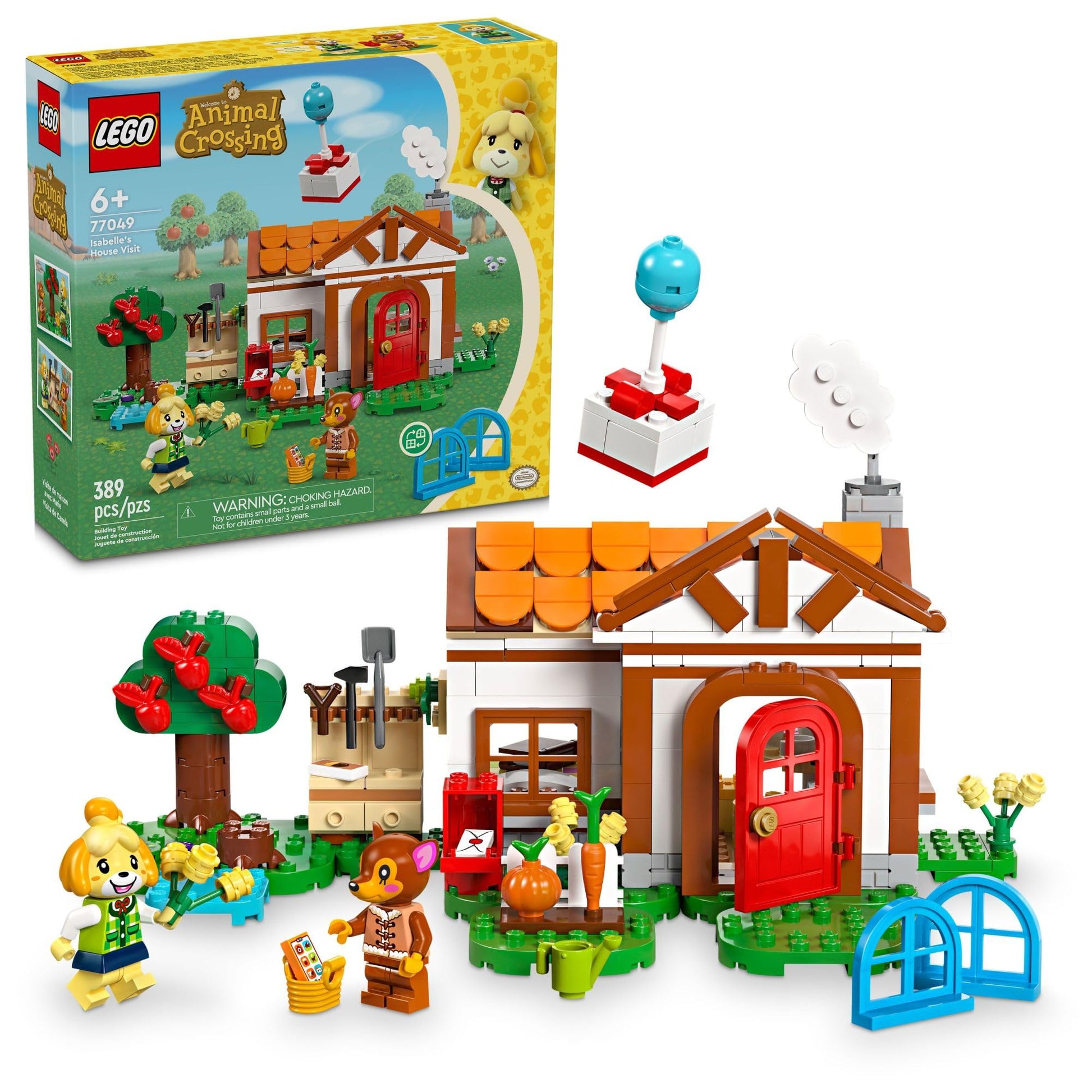 LEGO Animal Crossing Isabelle’s House Visit, Buildable Creative Toy Set for Kids, Includes Fauna and More Animal Crossing Toy Figures, Video Game