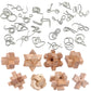 Project Genius Museum Collection Gift Set, 30-Pack of Wood and Metal Brainteasers, Beautifully Packaged Gift for Adults, Teens, and Kids 8+, True