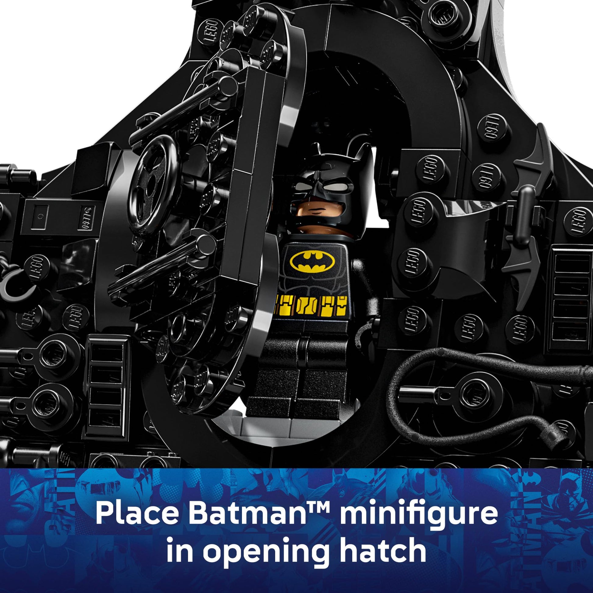 LEGO DC Batman: Batman Logo Building Toy - Super Hero Bedroom Decor for Kids, Boys & Girls, Ages 12+ - with Classic & Golden Batman Minifigures - Gift