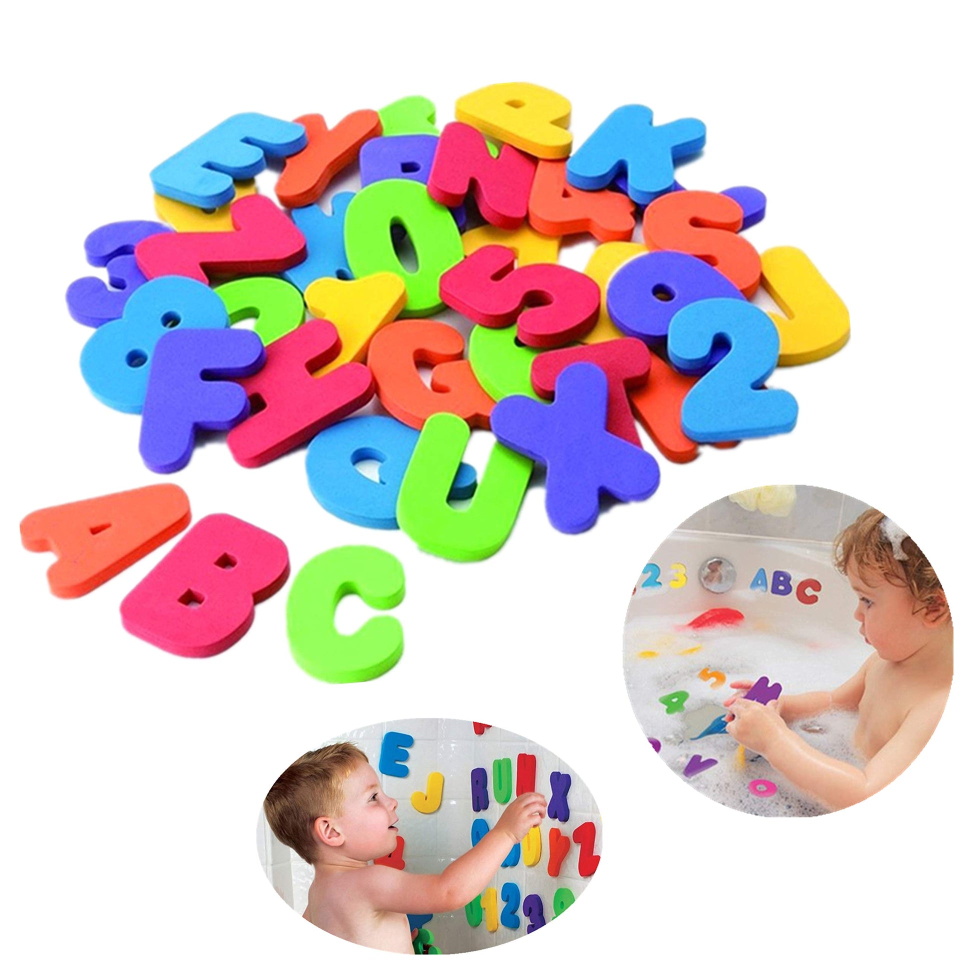 BAIVYLE Baby Bath Toys Foam Fun Alphabet Letters and Numbers-Floating Toy 36 PCS ABC for Bathtub Educational Kids Boys Girls. Baby Bath Time