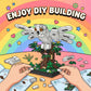 APENGBAOL Snowy Owl Building Blocks Set Flying Bird Micro Mini Bricks Toy on Tree Magic Animal Desk Decor Display Ornament DIY Creative Hobby Gifts