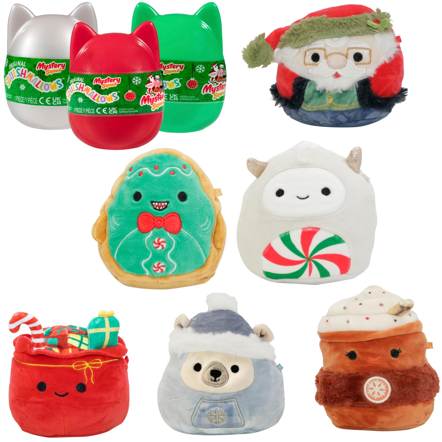 Squishmallows 4" Mystery Capsules (3 Pack) Official Jazwares Mini Plush - Collectible Soft & Squishy Stuffed Animal Toy -Gift for Kids, Girls & Boys