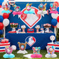 Baseball Drip Birthday Party Centerpieces: 9Pcs Ice Cream Drip Baseball Party Decorations Ice Cream Baseball Drip Party Decorations