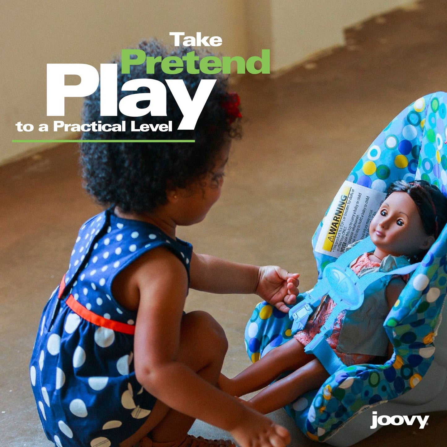 Joovy Toy Booster Seat & Functional Doll Car Seat Featuring Crash-Tested Latch System for Safety, Machine-Washable Cover for Easy Cleaning,