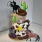 34 PCS Cowboy Cake Toppers Cowboy Hat and Boot Horse Cake decorations Western Cowboy Cowgirl Birthday Baby Shower for Western Theme Party Favors