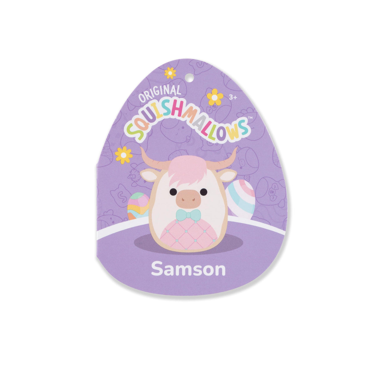 Squishmallows Original 20in Samson The Cookie Highland Cow with Bowtie - Official Jazwares Easter Plush (Jumbo)