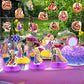 Long Hair Princess Birthday Party Decorations,Princess Party Supply Set for Kids with Happy Birthday Banner, Swirls,Centerpieces,18Balloons
