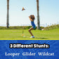Stomp Rocket Stunt Plane Rocket Launcher Toy for Kids - 3 Foam Airplane Toy