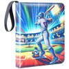 900 Pockets Trading Baseball Card Binder with Sleeves, 50 Removable Pages, 3 Ring Zipper Binder Collectable Card Book Album with Strap, Leather Sport