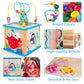 rolimate Wooden Activity Cube Best Christmas Gifts for 3 Year Old and Up Boy Girl Shape Sorter Activity Center for Baby Kid Toddler Preschool Learning