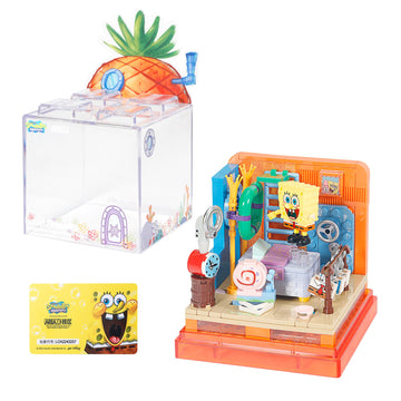 ROLOSO Toy Building Brick Blocks Toys Sets Display Box kit Action Figures Pineapple House Patrick Stone Star Home for Boys and Girls Kids Age 2-4