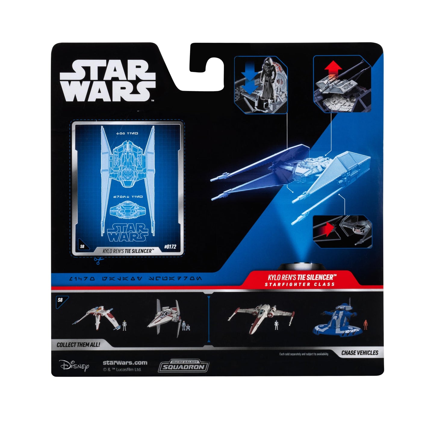 Star Wars Micro Galaxy Squadron TIE Silencer - 5-Inch Vehicle with 1-Inch Micro Figure Accessory