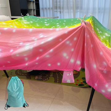 Magic Fort Building Kit for Kids - Large Lightweight Blanket Fort Making Kit Clips with CPC Certification - Portable Playhouse Play Tent Fort