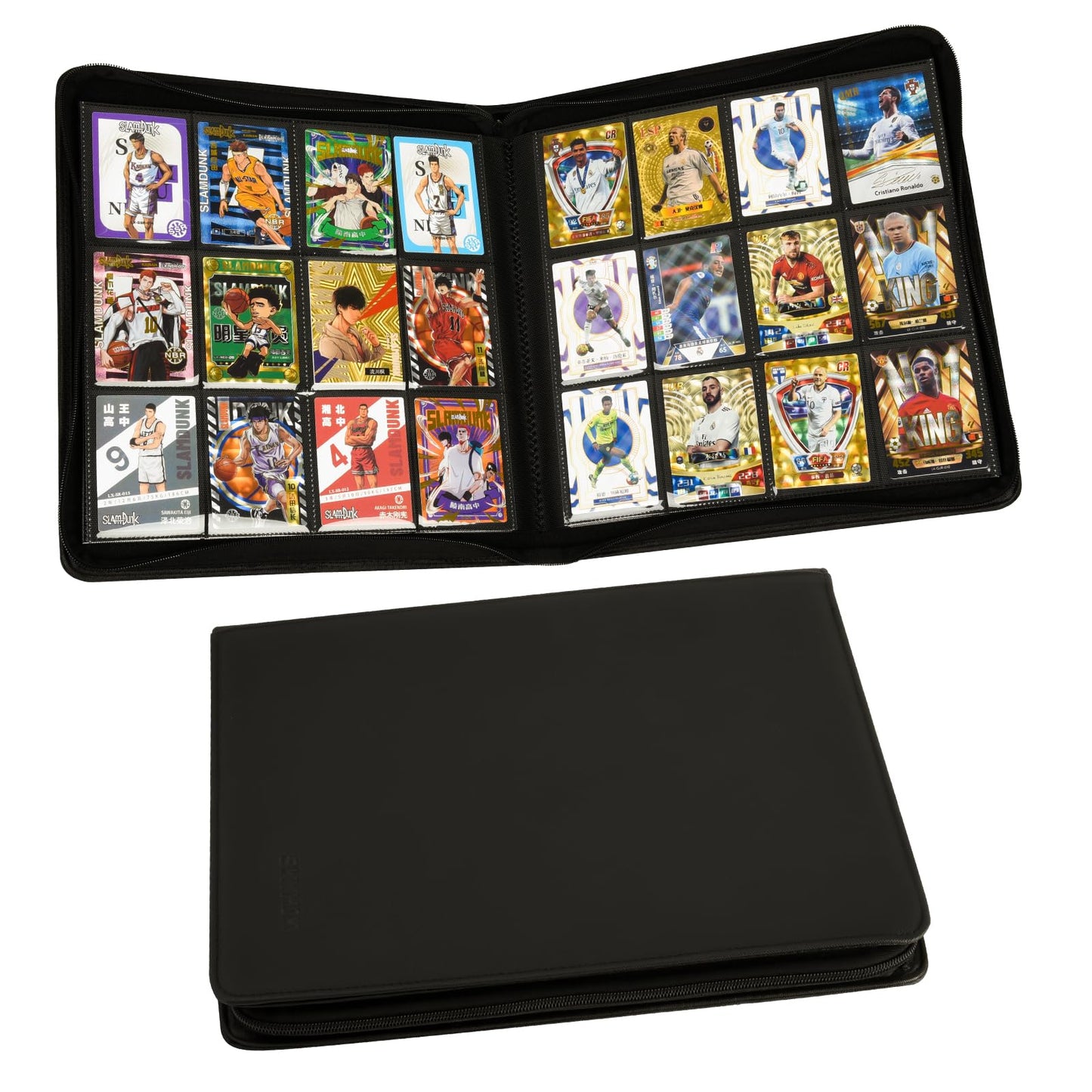 SKYHJK Card Binder-12 Pockets Trading Card Binder for Holding 480 Cards with 20 Two-Sided Pages?Compatible with Game Cards, Comic Trading Collectible