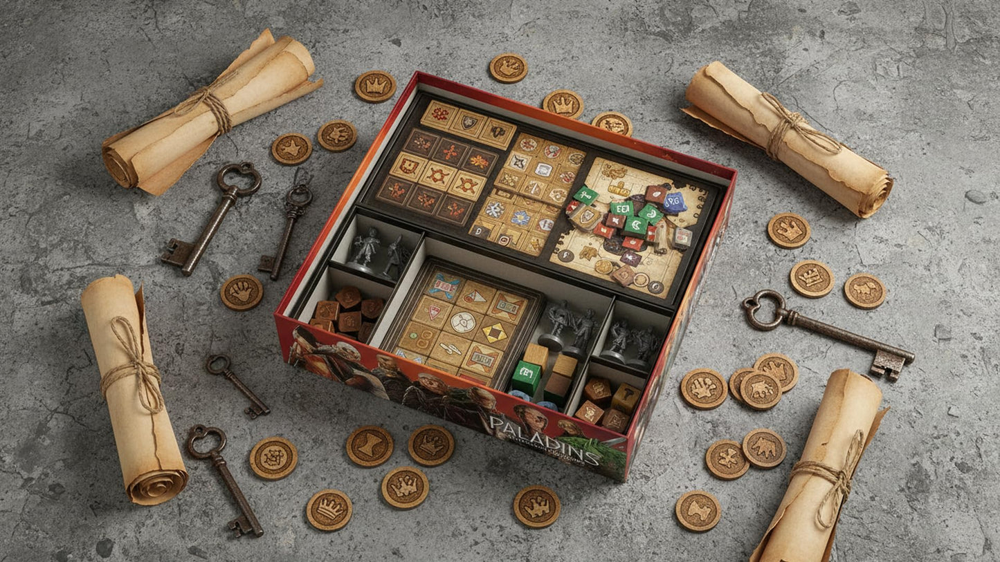 Renegade Game Studios Paladins of the West Kingdom Collector's Box with Vassals Mini-Expansion & Premium Organizer
