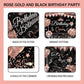 Happy Birthday Party Decorations for Women,Black PInk Balloons,Birthday Box Decor,Backdrop,Beers Foil Balloon