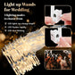 50 PCS Wedding Wands with Ribbons & Bells, Romantic Sparkle with Three Light Modes, Light up Wands for Wedding Send off, New Year, Birthday Party