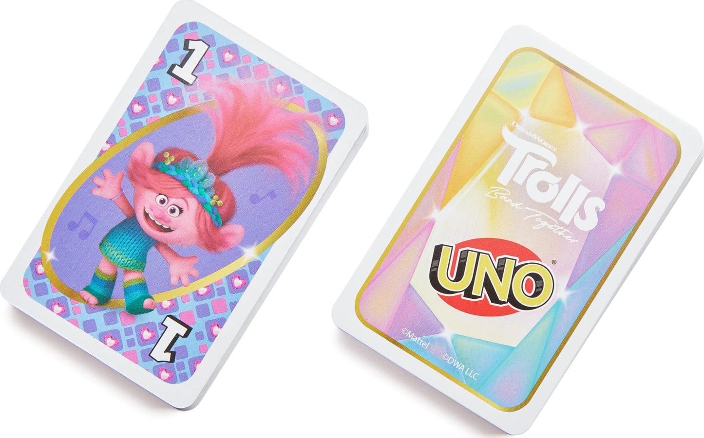 Mattel Games UNO Trolls 3: Band Together Card Game for Kids, Adults & Game Night Featuring Trolls Characters & Special Rule