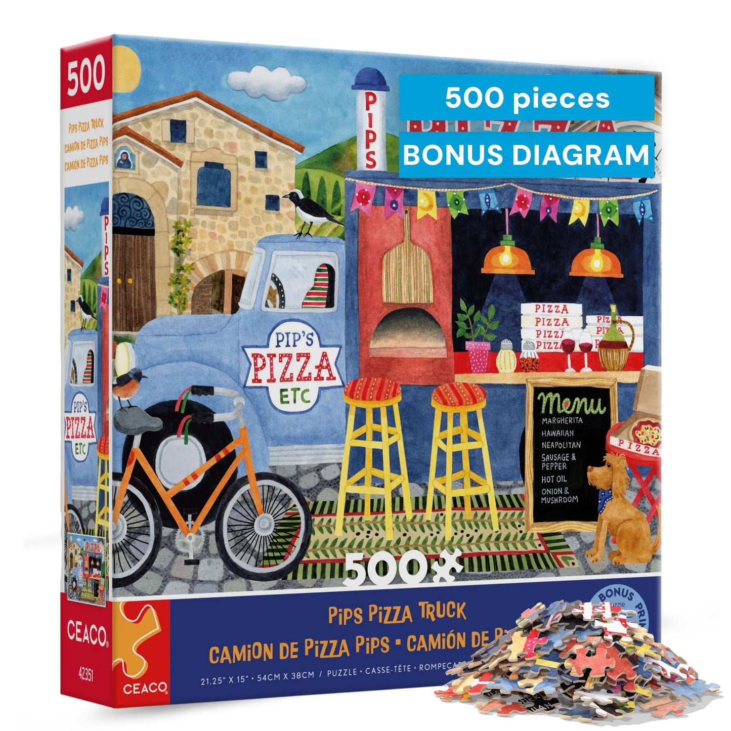 Ceaco - Pip's Pizza Truck - 500 Piece Jigsaw Puzzle for Adults