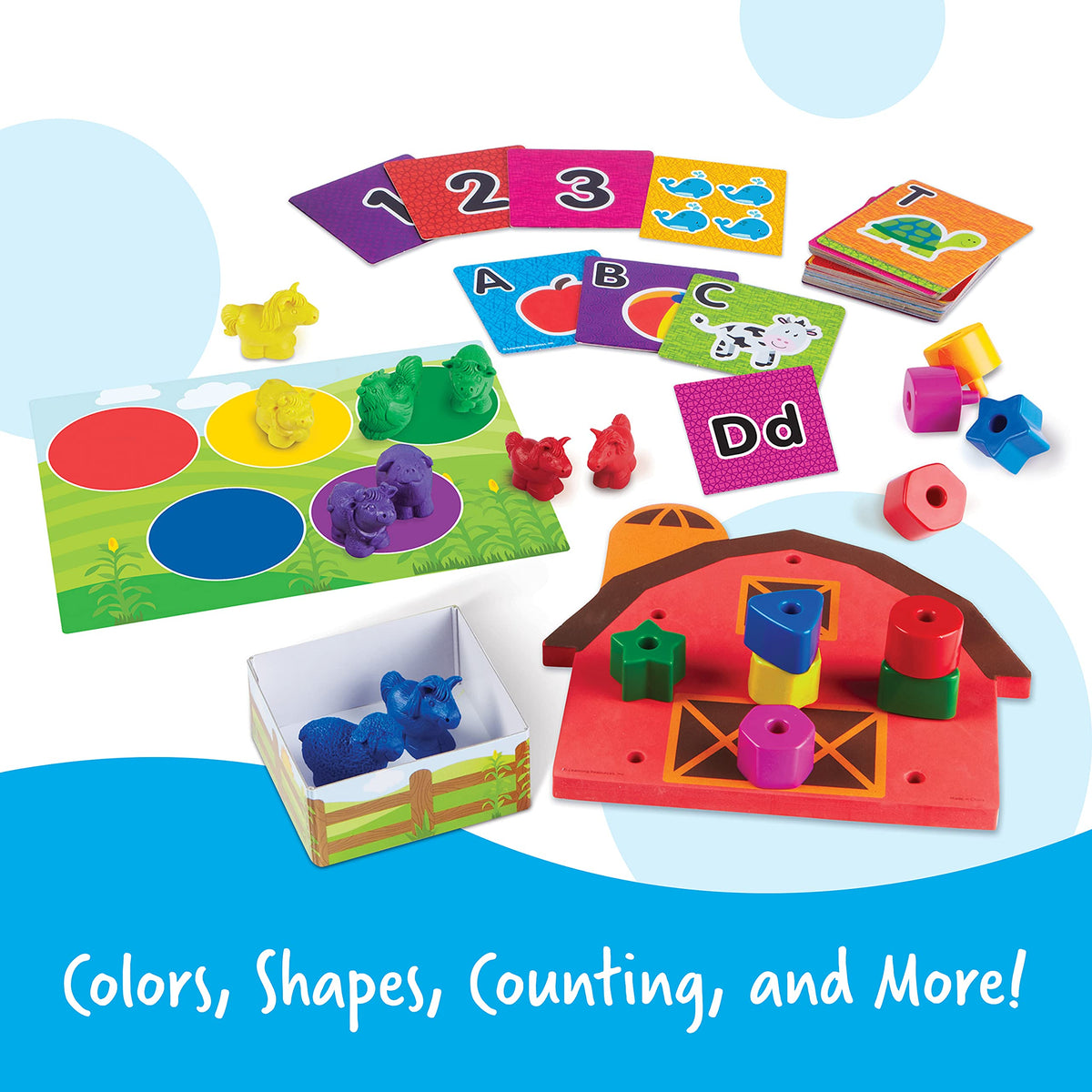 Learning Resources All Ready For Toddler Time Readiness Kit - 22 Pieces, Ages 2+, Back to School, School Preparation Activities, Preschool Games