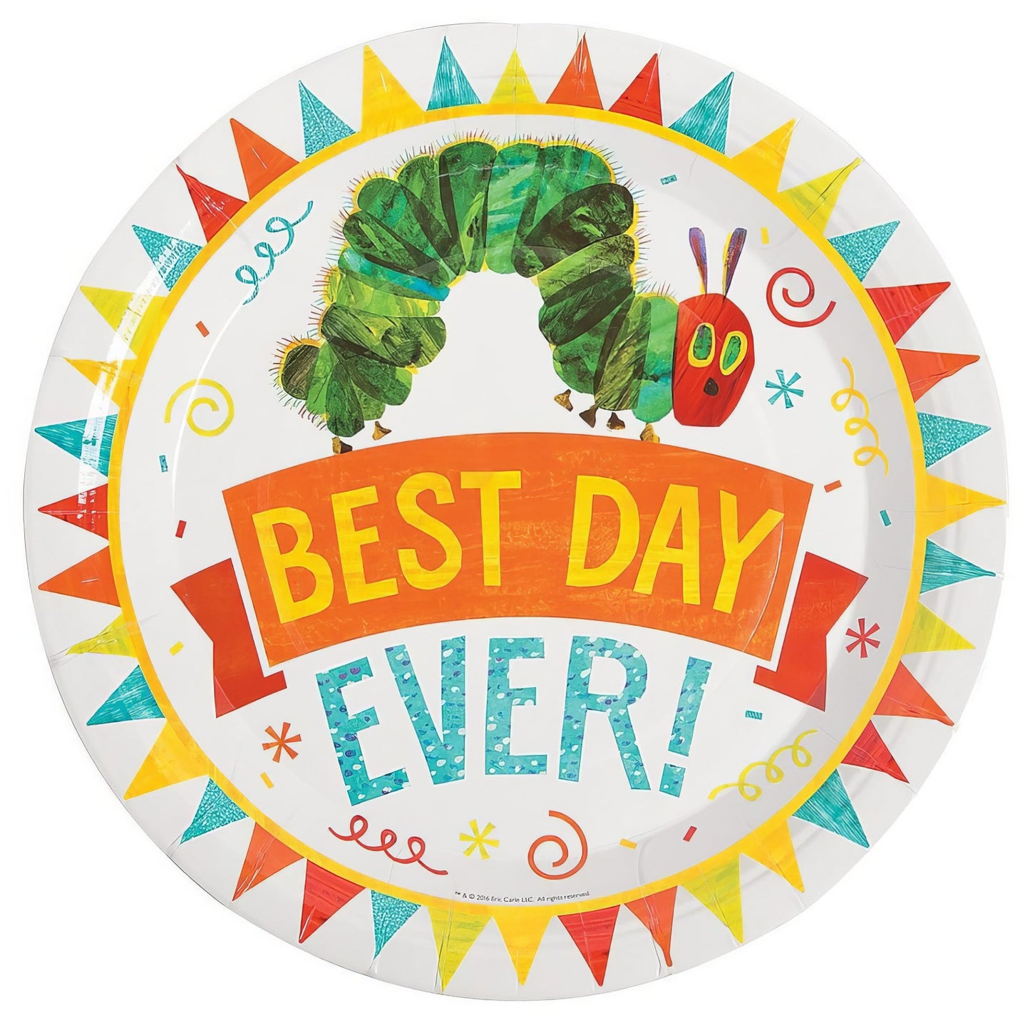 Fun Express Very Hungry Caterpillar Dinner Plates for Birthday - Party Supplies - Print Tableware - Print Plates & Bowls - 8 Pieces