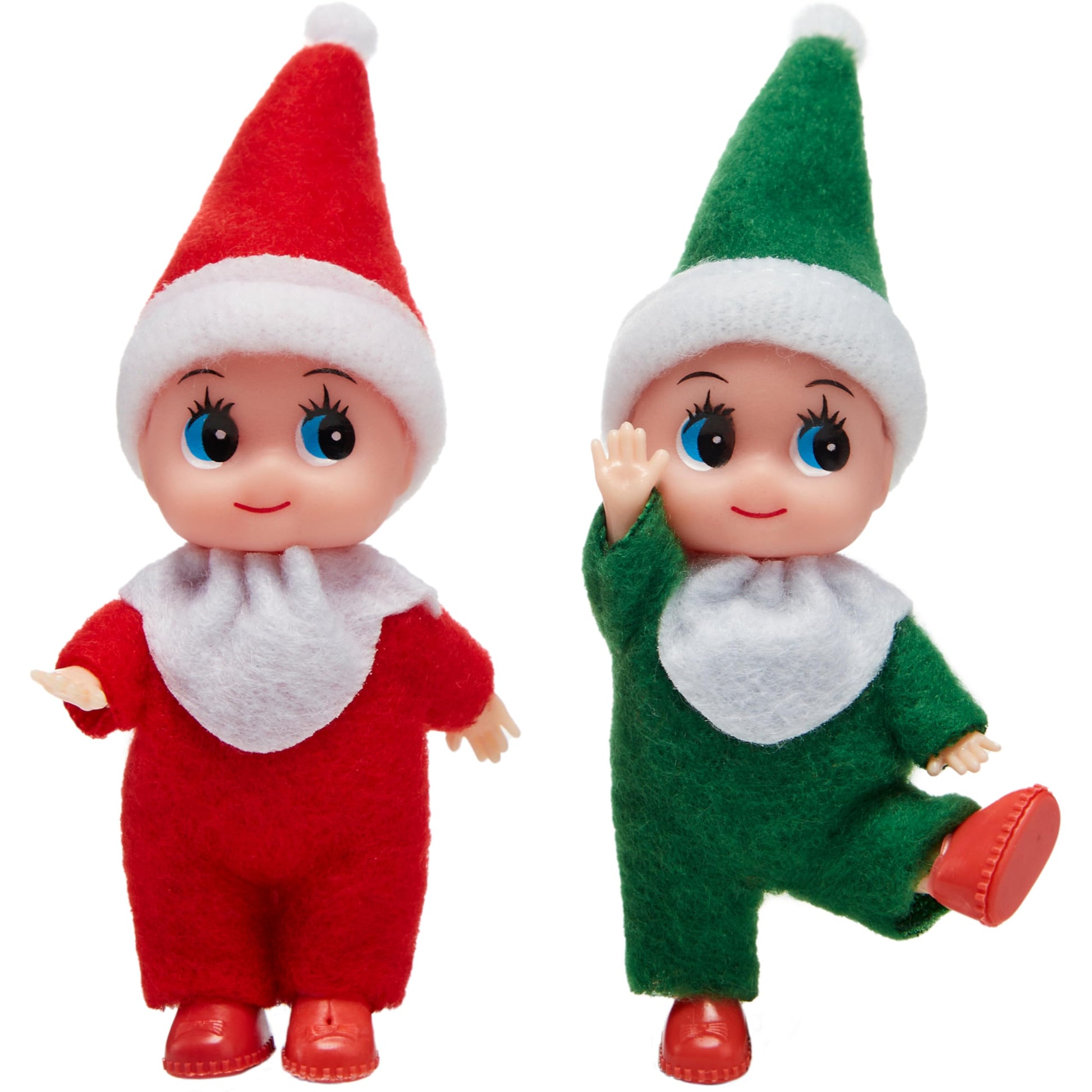 JOYIN 2 Pcs Christmas Elf Plush Doll Tiny Soft Plush Toy Doll for Kids Accessories Party Favors Xmas Party Supplies Christmas Decor, Xmas Gift