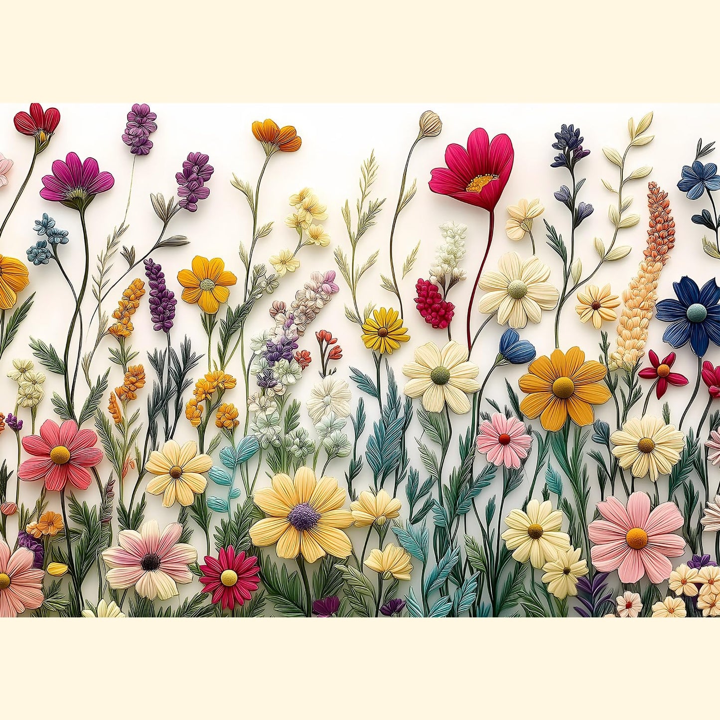 Puzzles for Adults 1000 Pieces, Wildflower Jigsaw Puzzles - Dance of Wildflowers, Impossible Wildflower Puzzle for Seniors Families, 27.56 x 19.69