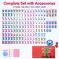 American Mahjong Tile Set,166 Pink 1.2 in Premium Complete Mahjong Set