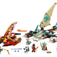 LEGO NINJAGO Catamaran Sea Battle 71748 Building Kit; Ninja Playset Featuring Catamaran Toys and NINJAGO Kai, Jay and Zane; Best Gift for Kids Who
