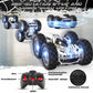 Double Sided Remote Control Car for Kids Boys 4-7, Spider RC Flip Stunt Car with Changeable Lights, Easter Birthday Gift for 3 4 5 6 7 8 9 Year Old