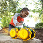 TOMY Monster Treads Lightning Wheels - Deluxe Rainbow Tractor - John Deere Tractor Toys - Light Up Monster Truck Toy with Rainbow Lights and Sounds