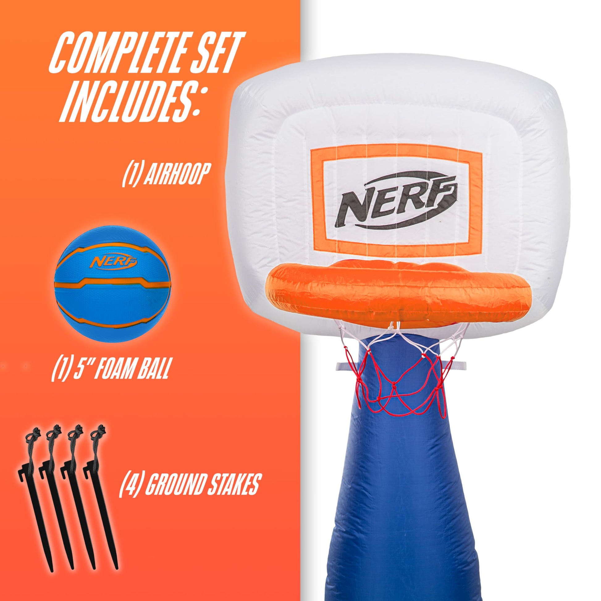 Franklin Sports NERF AirHoop Inflatable Basketball Set