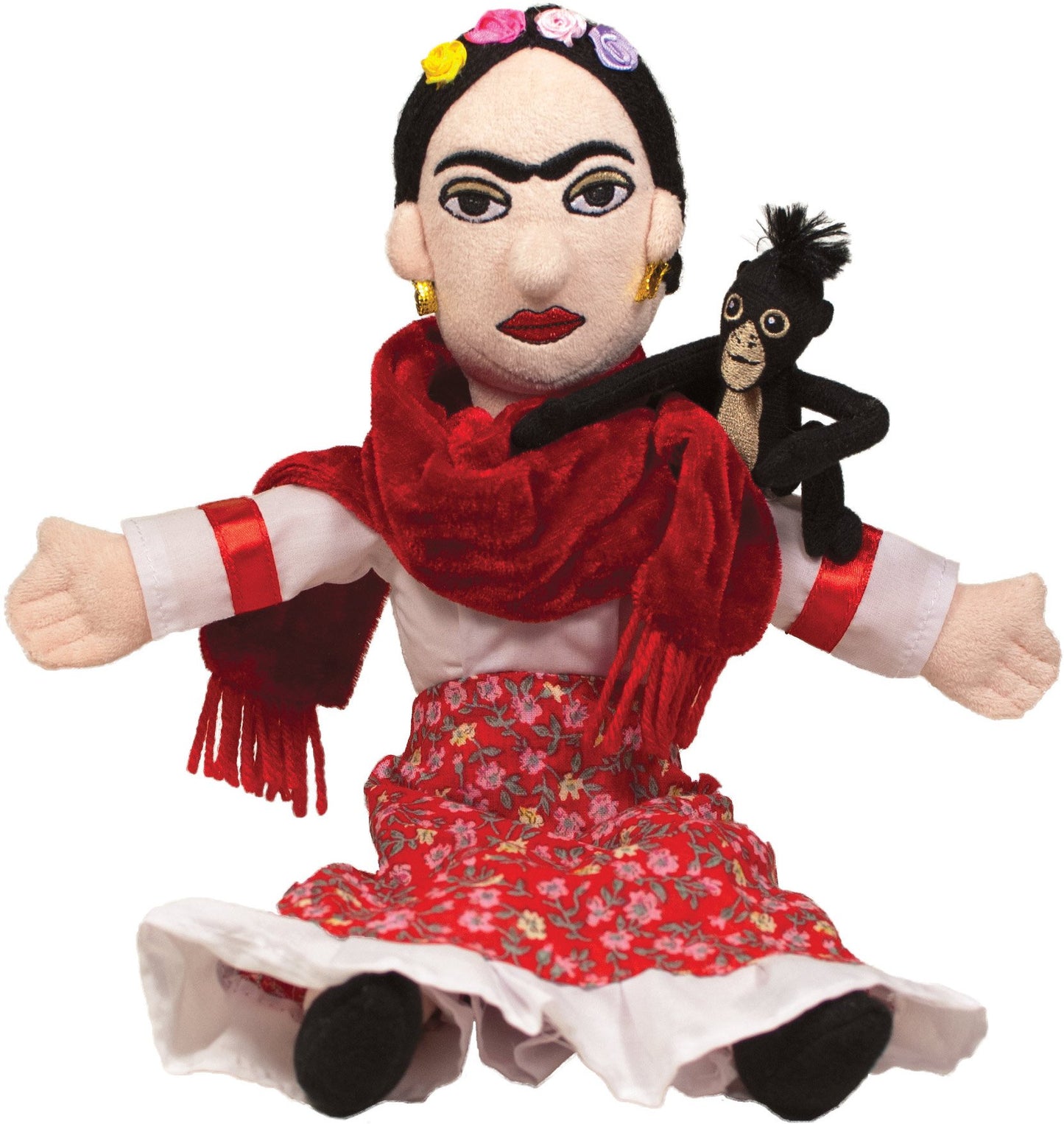 The Unemployed Philosophers Guild Frida Kahlo Doll - 12" Soft Stuffed Plush Little Thinker