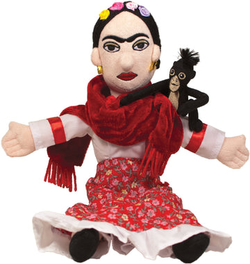 The Unemployed Philosophers Guild Frida Kahlo Doll - 12" Soft Stuffed Plush Little Thinker