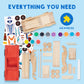 Klever Kits 4 DIY Wooden Race Cars-Build & Paint Your Own Wood Craft Kit, 4 Race Cars Toy, Easy to Assemble Arts Crafts Kit, Birthday Party Presents