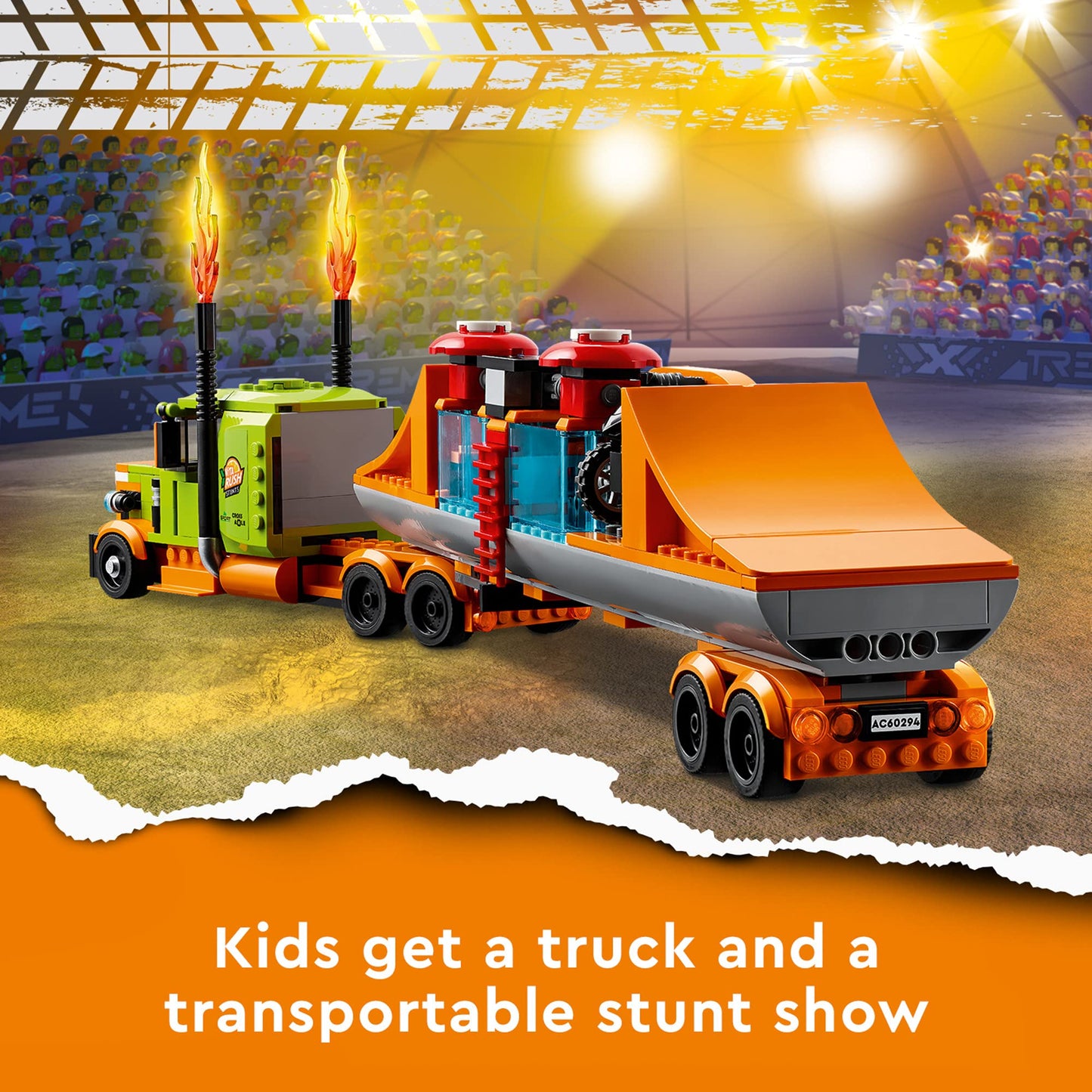 Lego City Stunt Show Truck 60294 Building Kit (420 Pieces)