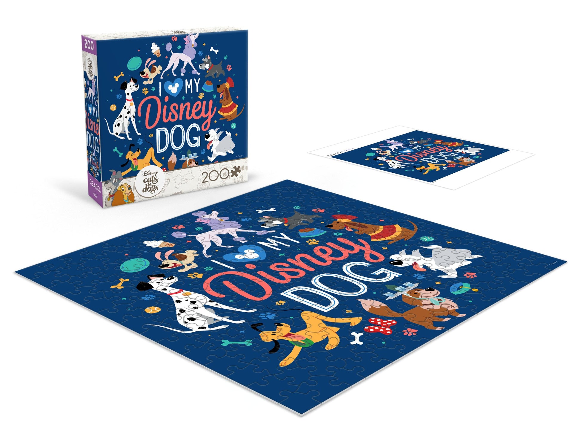 Ceaco - I Love My Disney Dog - 200 Piece Jigsaw Puzzle for Kids Ages 8-10