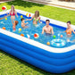 Extra Large Inflatable Pool for Adults, 145" x 74" x 22" Oversized Blow Up Family Swimming Pool, Durable Thickened Above Ground Pool for Backyard
