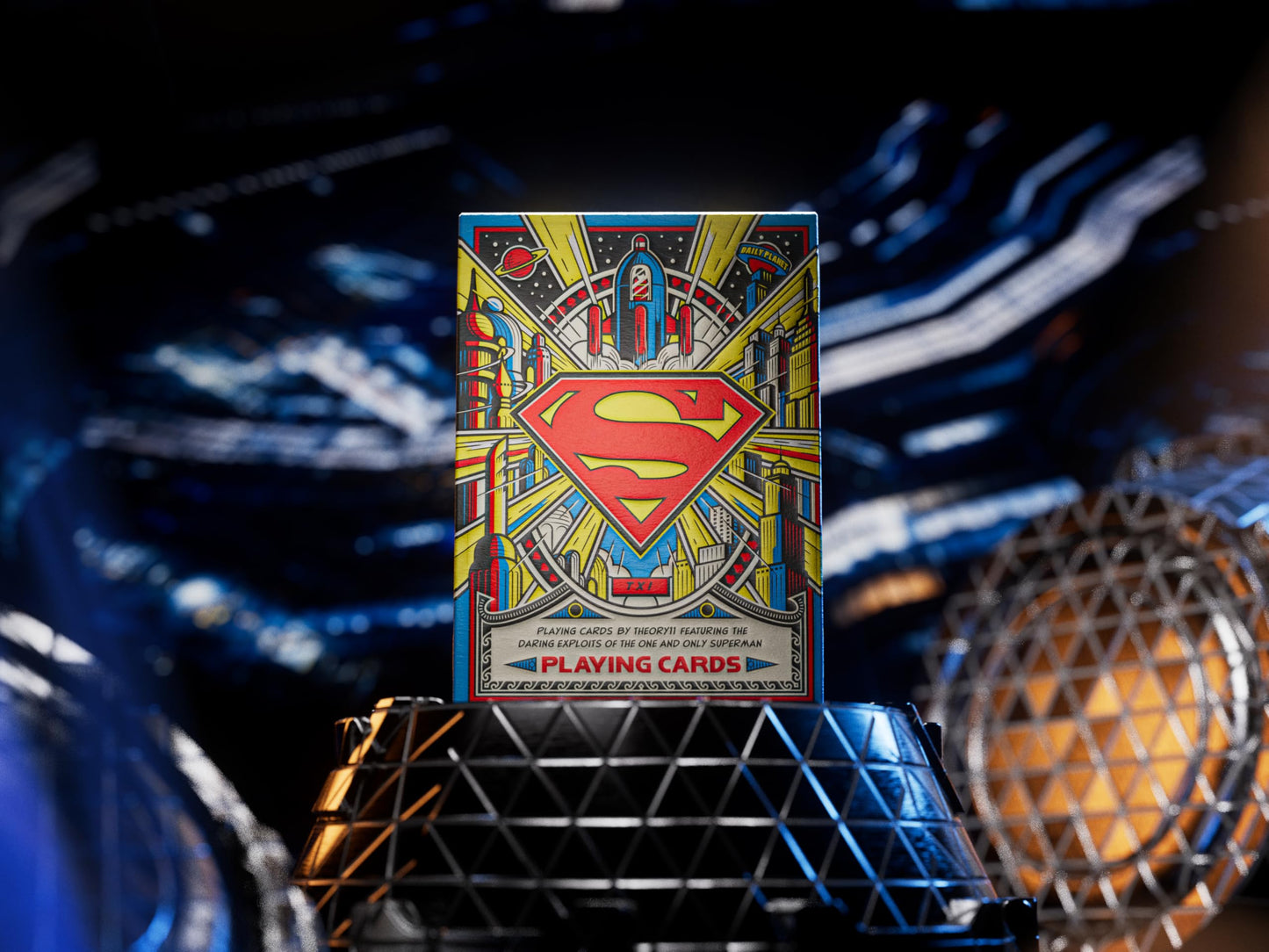 theory11 Superman Playing Cards - Golden Age DC Comics Poker Deck with Vintage Action Comics Art, Magic, Cardistry, Game Night Gift for Superman Fans